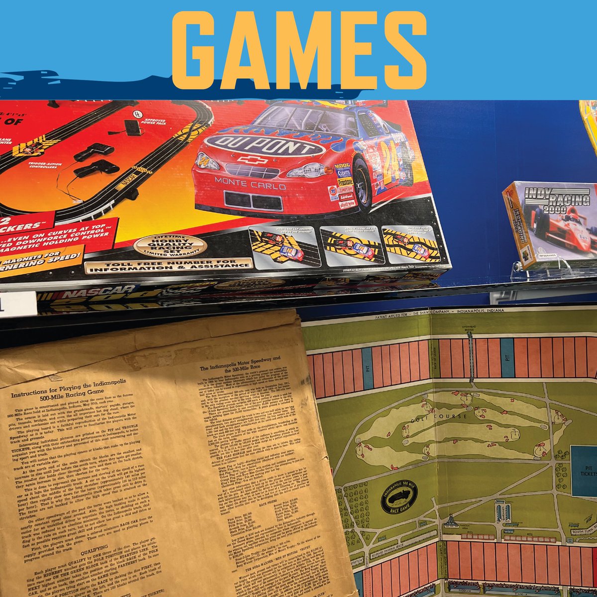 IMSMuseum's tweet photo. Some of our favorite items in the collection are the games!  The nostalgia runs deep with everything from slot car tracks to board games and video games.

Take a look at a few of these throwback classics.  Did you have any of these? https://t.co/nBJkZPHlgR