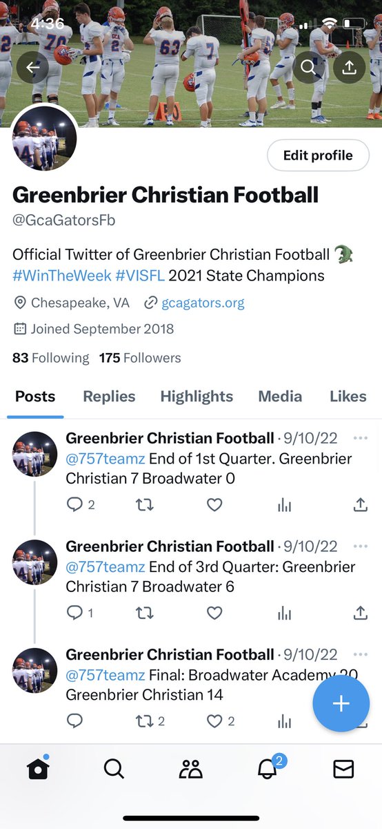 Greenbrier Christian Football (@gcagatorsfb) on Twitter photo 