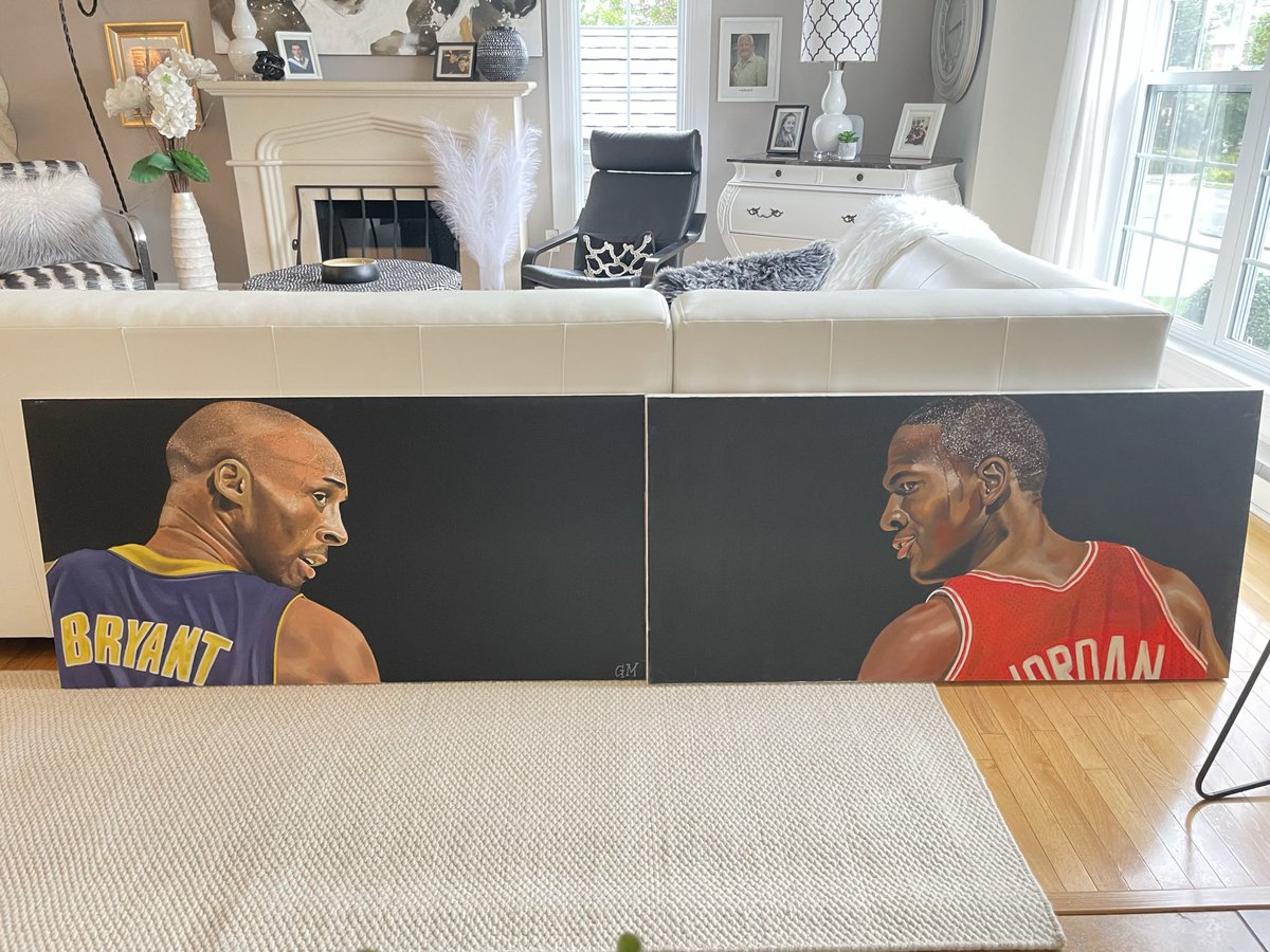 Rearranging the office / art studio and pulled these two out. 

8' of basketball greatness. 
These two 24"x48"s would HAVE to be a package deal. They belong together.