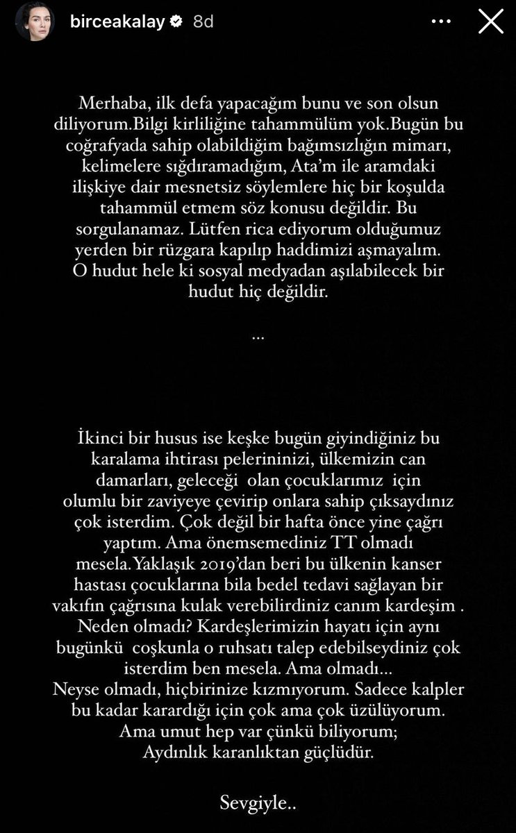 TvDunyasii's tweet photo. #BirceAkalay, #Atatürk dizisiyle ilgili söylediklerinin gündem olması sonrası yeni bir açıklamada bulundu… https://t.co/y5smU0nZcr