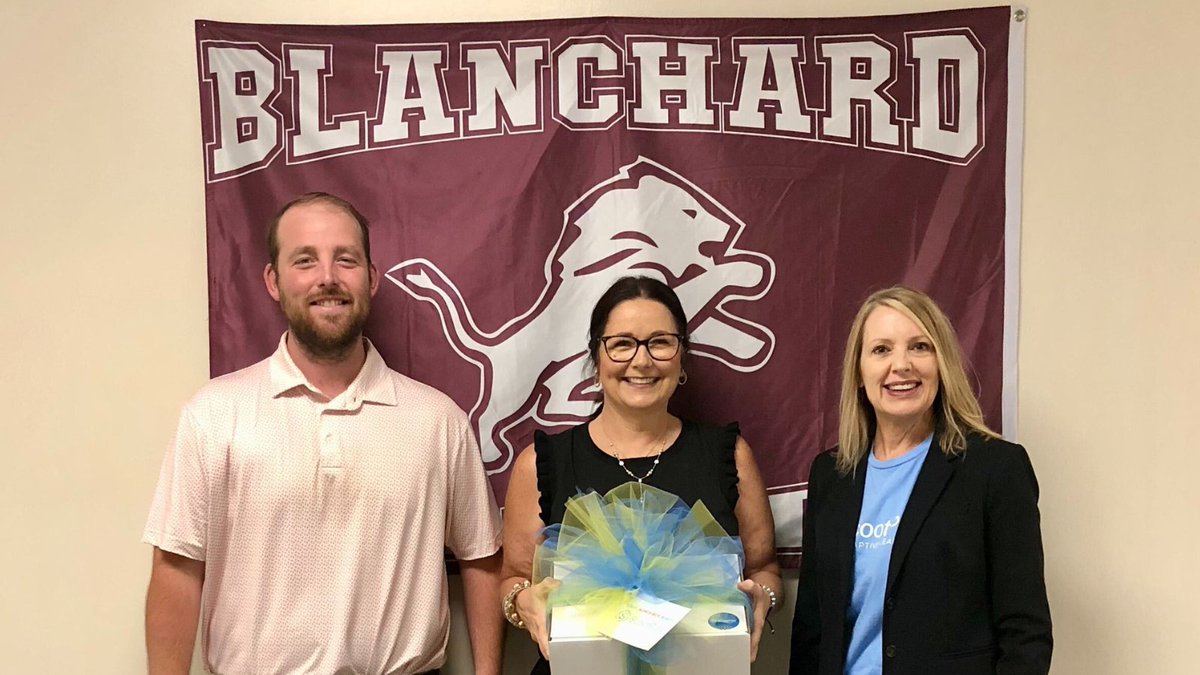 We so appreciated the warm welcome today at Blanchard Public Schools! Thank you, Chance Grider and Laura Childs! @elisha_johnson3 #ScootPad #LaunchBox #AdaptiveLearning #PersonalizedLearning #BacktoSchool #OklaEd🚀⭐
