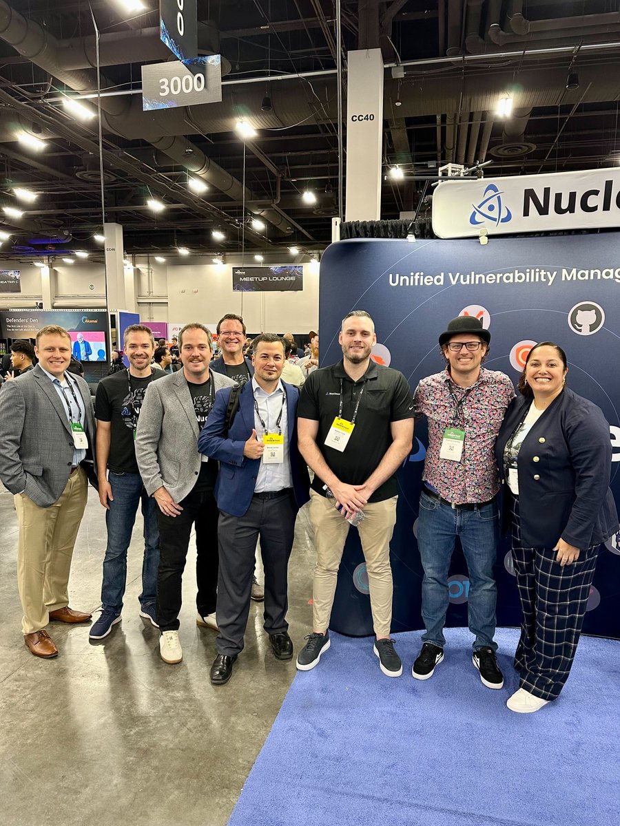 nucleussec's tweet image. #BlackHat2023 is officially underway and our team is already all-in on the fun! 🎩 We&apos;ll be at the Nucleus Booth (#2951) until 6pm today chatting about how we #DoVulnsGood - plus giving out some #CISAKEV-inspired limited edition swag! 😉 Who else is at #BlackHat?!