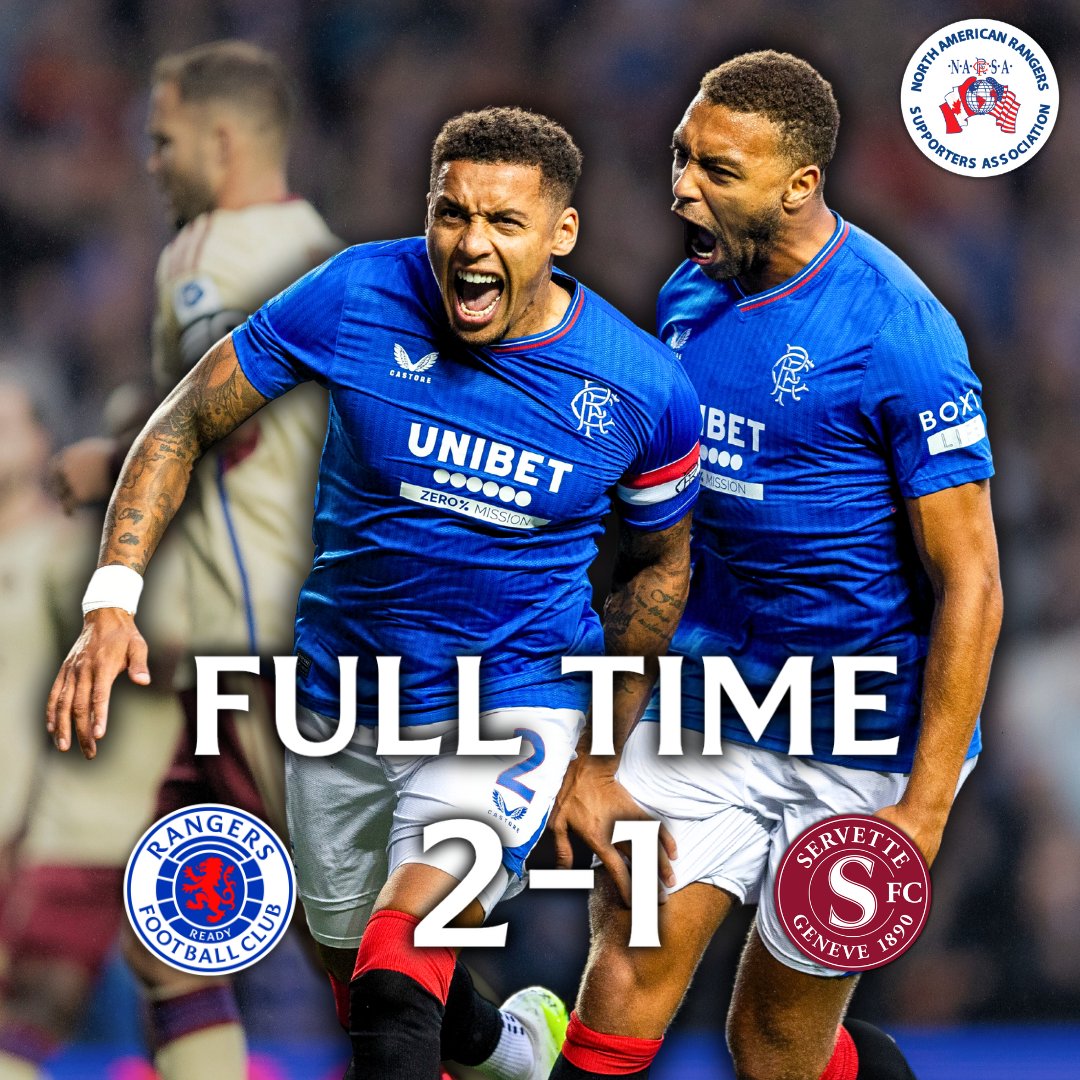 OfficialNARSA's tweet photo. Full Time at Ibrox, 2-1 for Rangers 👏

second leg takes place next week.

#NARSA #RangersFC #RANSER https://t.co/r6gFvgXGVh
