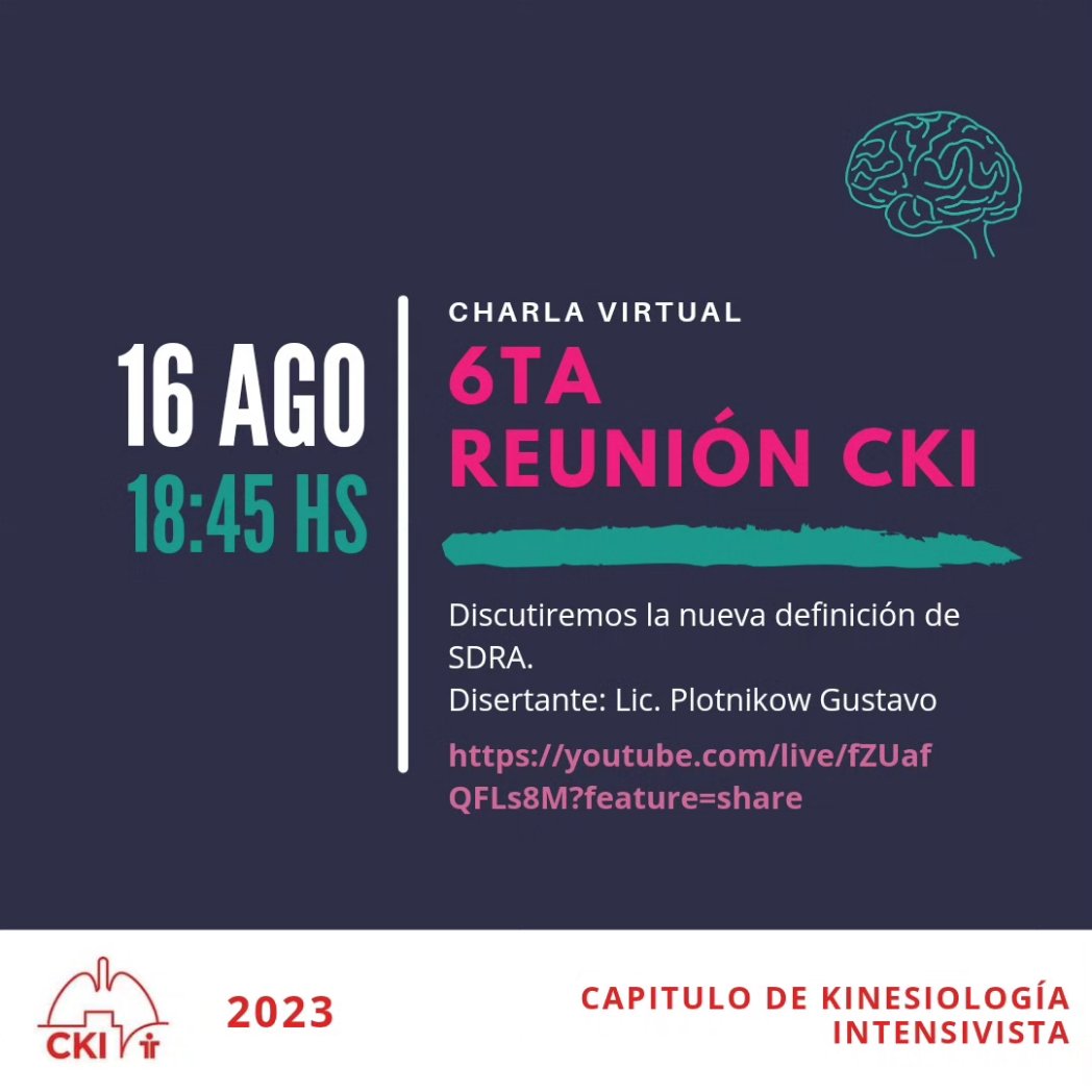 Los invitamos el miércoles 16/8 🗓️ a las 1845🕰️ a la sexta reunión del CKI 2023 ✨.
Discutiremos un paper que presentara el Lic. Gustavo Plotnikow🤓 
Los esperamos🎉

Link: youtube.com/live/fZUafQFLs…