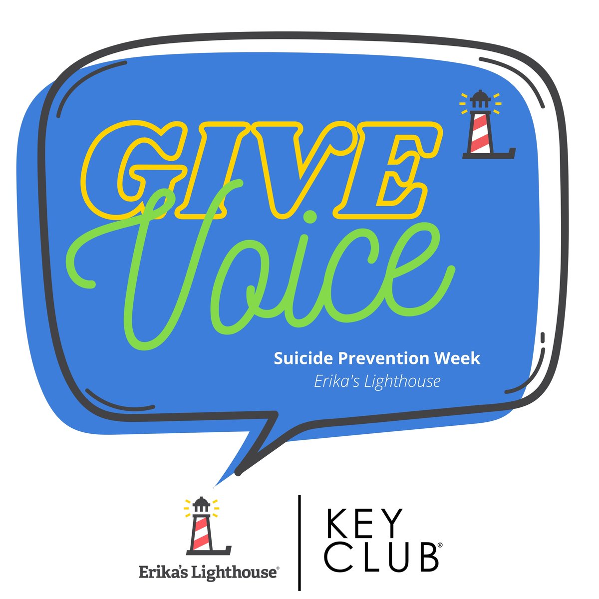 Creating a supportive environment is vital in suicide prevention. In September, join Key Club in changing the conversation about mental health by participating in Suicide Prevention Week in partnership with <a href="/Erikas_LH/">Erika's Lighthouse</a> from September 11-15.  bit.ly/2WNeaLZ