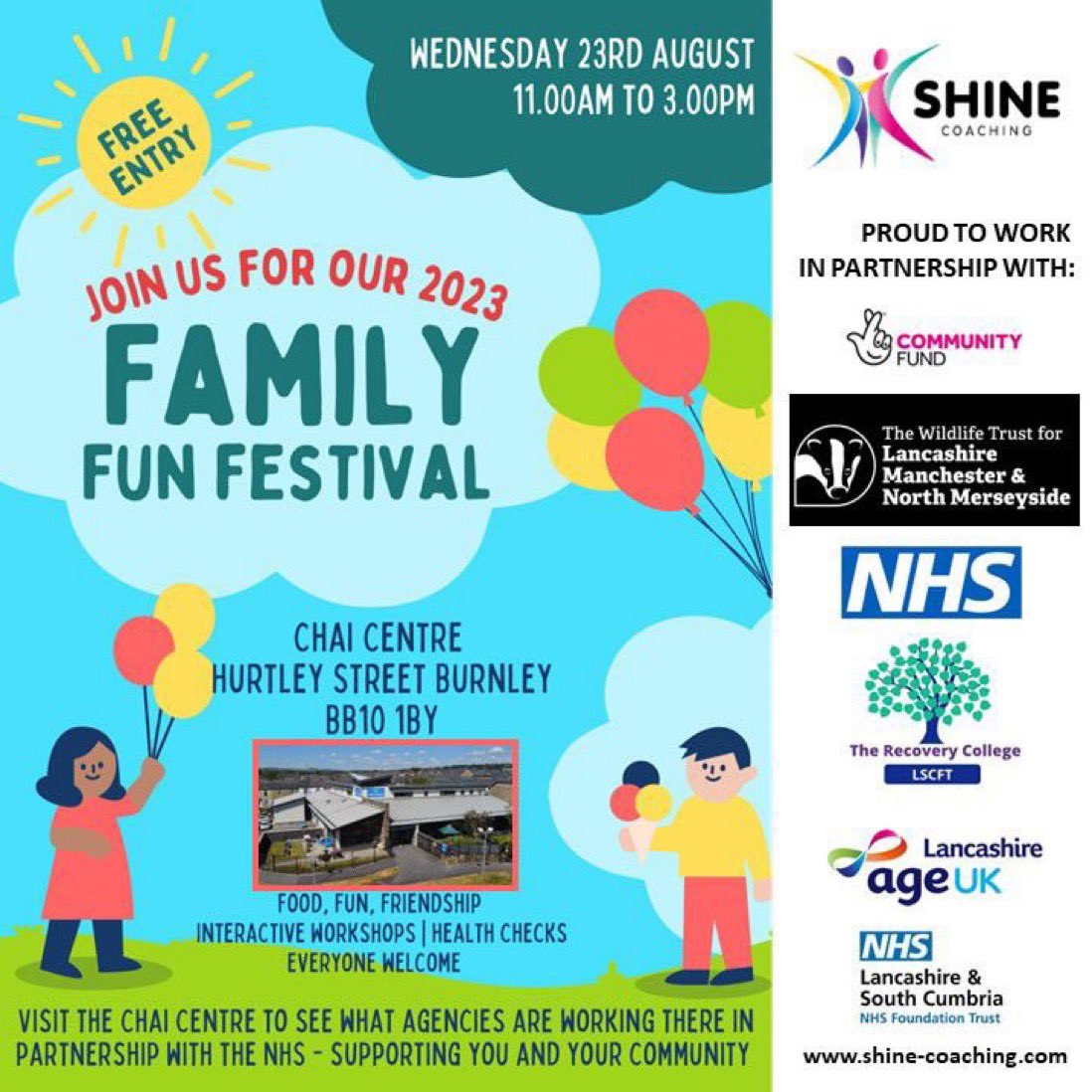 shinecoaching1's tweet image. We hope you can join us and see the work we are doing together. Everyone is welcome 🌟
#communityengagement #shinecoaching
#FamilyFunFestival

@WildlifeTrusts @LSCFTCollege @AgeUKLancashire @TalkingLSCFT @myplace2gr0w