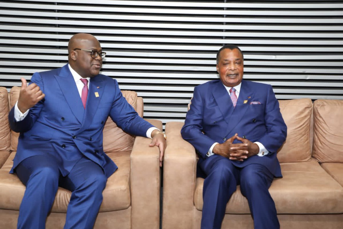 Le Président de la République, S.E.M <a href="/SassouNGuesso_/">Denis Sassou-N'Guesso - Officiel</a> s’est entretenu, ce 9 août, à Belém au Brésil, avec son homologue de la République Démocratique du Congo, S.E.M Félix-Antoine Tshisekedi Tshilombo, sur des sujets d’intérêt commun.