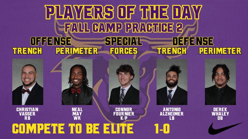 Maverick Football Scoop (@maverick_scoop) on Twitter photo Yesterday was another Great Day on the Gridiron for The Herd. Could not be more pleased than we are right now with our Attitude & Effort! <a href="/christianvasser/">Christian Vasser</a> <a href="/NealMayJr_/">Neal May Jr</a> <a href="/Connor_Fournier/">Connor Fournier</a> <a href="/antonio_alz/">Antonio Alzheimer</a> & <a href="/DerekWha1ey/">Derek Whaley</a> all showed up & showed out in Practice 2!
🤘🏿❤️🟣🟡🏈
#C2BE #WAR1-0! Yesterday was another Great Day on the Gridiron for The Herd. Could not be more pleased than we are right now with our Attitude & Effort! <a href="/christianvasser/">Christian Vasser</a> <a href="/NealMayJr_/">Neal May Jr</a> <a href="/Connor_Fournier/">Connor Fournier</a> <a href="/antonio_alz/">Antonio Alzheimer</a> & <a href="/DerekWha1ey/">Derek Whaley</a> all showed up & showed out in Practice 2!
🤘🏿❤️🟣🟡🏈
#C2BE #WAR1-0!