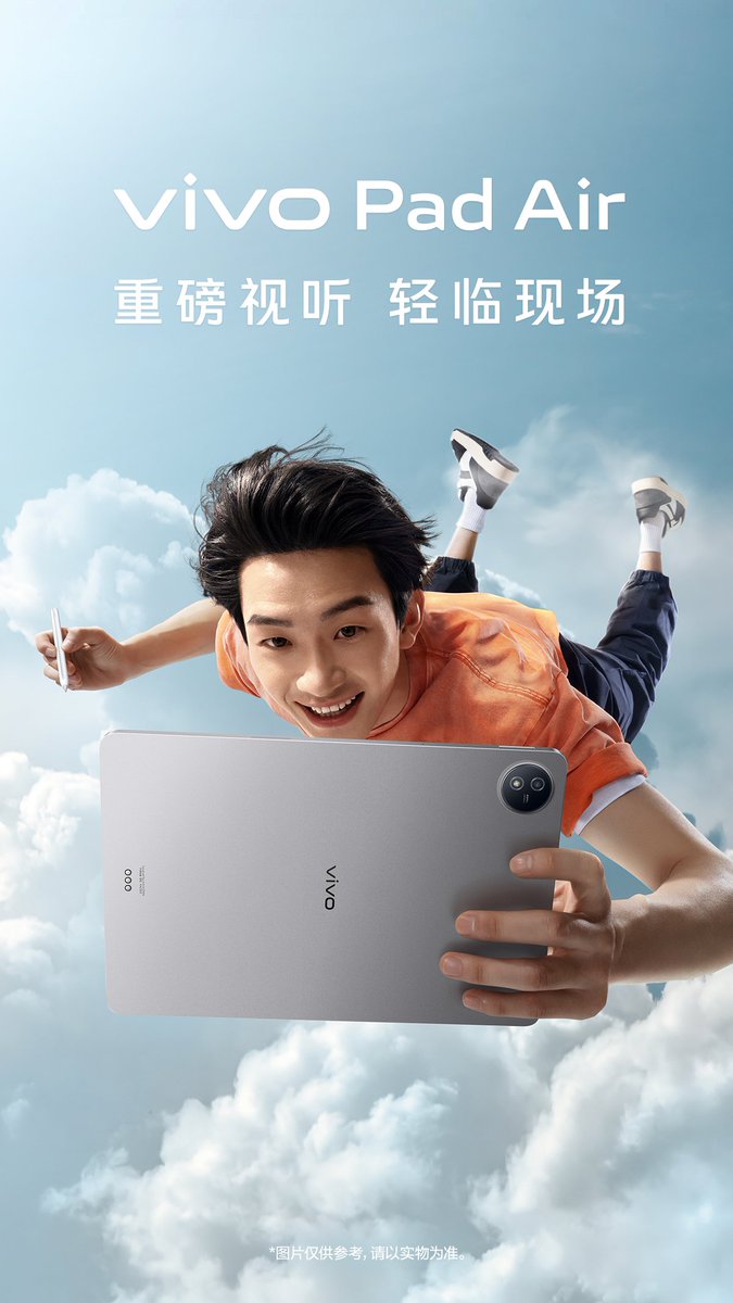 fabrizio_degni's tweet photo. #VIVO launched in #China the #VIVOPadAir, a 11.5" with #Snapdragon870, 8Gb /128Gb, 8500mAh and 44W fast charging. The tablet, powered by #Android13 and #ColorOS13, supports the #Pencil2.
Pride are so far unknown.
#gadget #stuff #itstuff https://t.co/PLb63iefpB