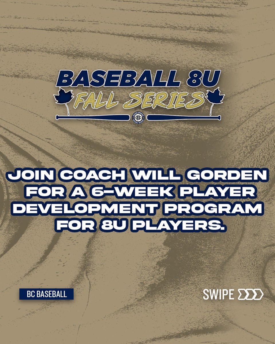 BCbaseballtoday's tweet photo. You won't want to miss this! 📌

Join Coach Will Gorden for a 6-week player development program for 8U players.

Register here >>> https://t.co/cnv0rSq0tn

#bcbaseball #homefield #kcbaseball #kcparent #kcmom #kcdad https://t.co/oNEt7cdDPC