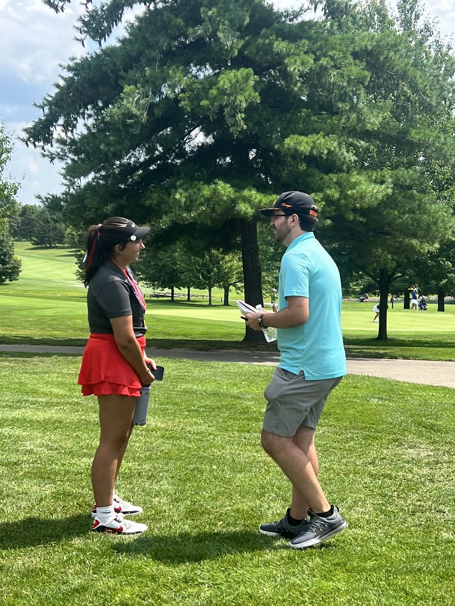 Lady Red placed 10th for the second year in a row at the Edison Invite! 
Maggi led the way with her best round of 18 holes with a score of 87, followed by Ella with her best round of 18 holes as well with a 99, Tessa (101), and Steph with a 109! 
Let’s keep going strong!