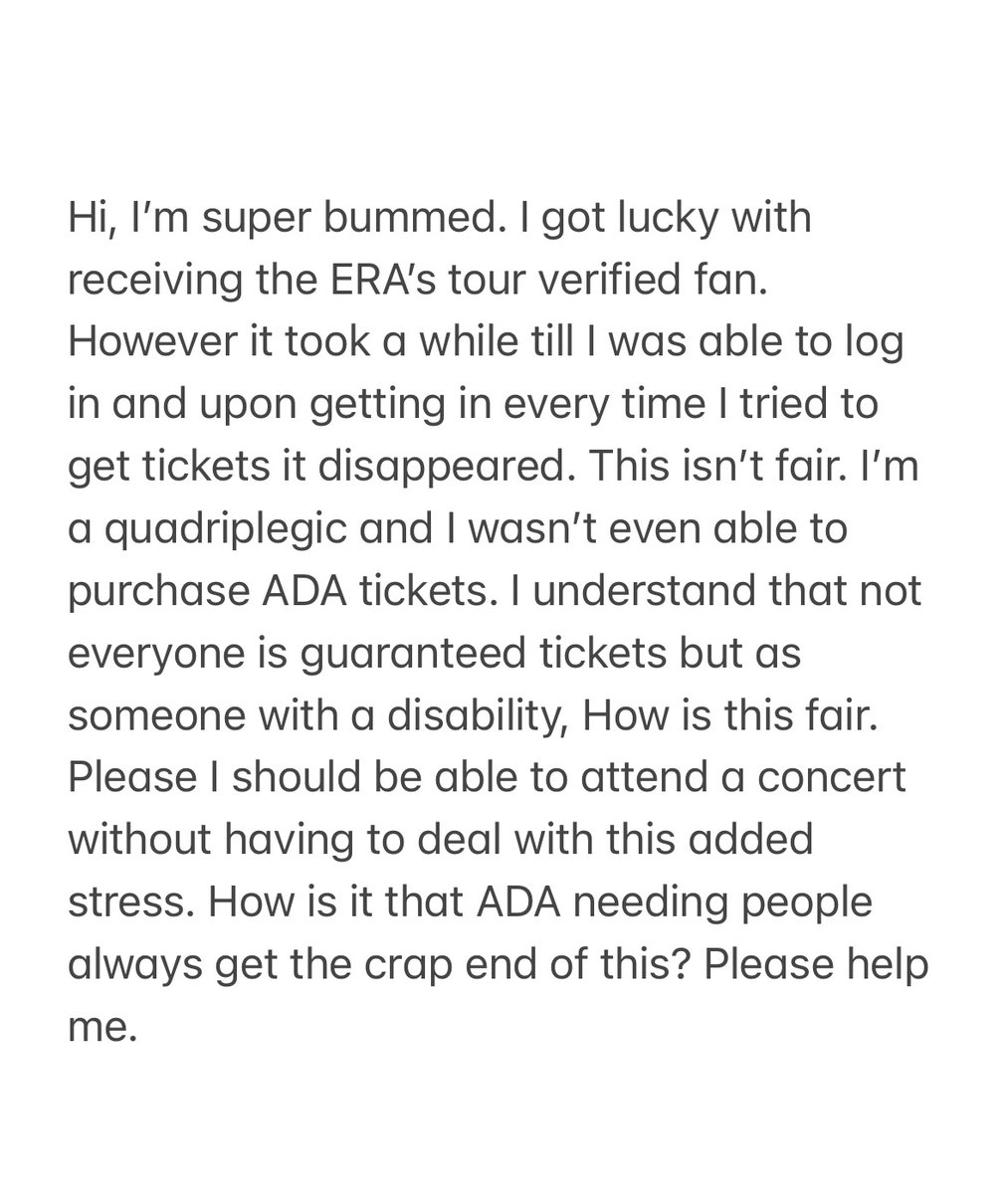 kelly69879886's tweet photo. Dear @taylorswift13 @taylornation13 @Ticketmaster This happened twice to me. Sincerely, A very frustrated Swiftie. #TaylorSwiftErasTour #TaylorSwiftTheErasTour #Ticketmaster #TicketmasterVerified #verifiedfan  #Swiftie #frustrated #FrustratedFan https://t.co/UiW8uSYVU1