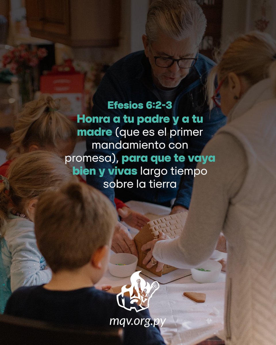 Mqvpy's tweet photo. En su gracia, Dios añadió la promesa de bendecirnos cuando obedecemos el mandato de honrar a nuestros padres. Hagámoslo en amor y honra primeramente al Señor.

#22añosMQV #AfirmadosEnCristoMQV https://t.co/JHAyKtz2fO