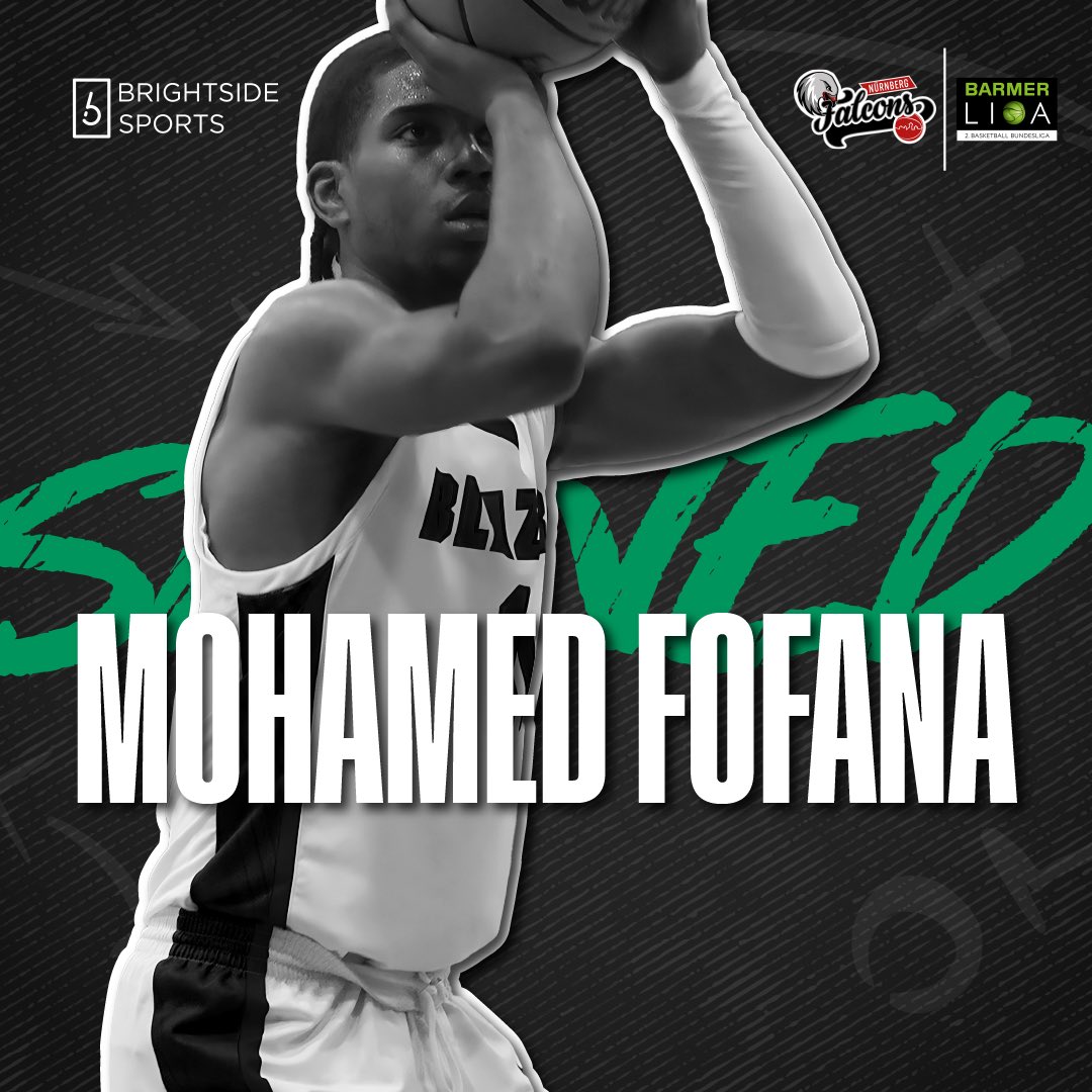 Moe Fofana will start his pro career with <a href="/nue_falcons/">Nürnberg Falcons BC</a>! 🦅

The USA-German forward signed a 1-year deal. 🇺🇸🇩🇪

<a href="/MoeLavine_upnex/">Mohamed Fofana</a>