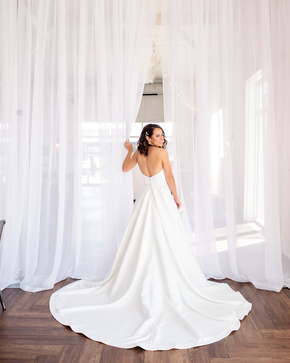 When the wind is vicious but you have a beautiful natural light venue, a gorgeous bride, and some drapery....