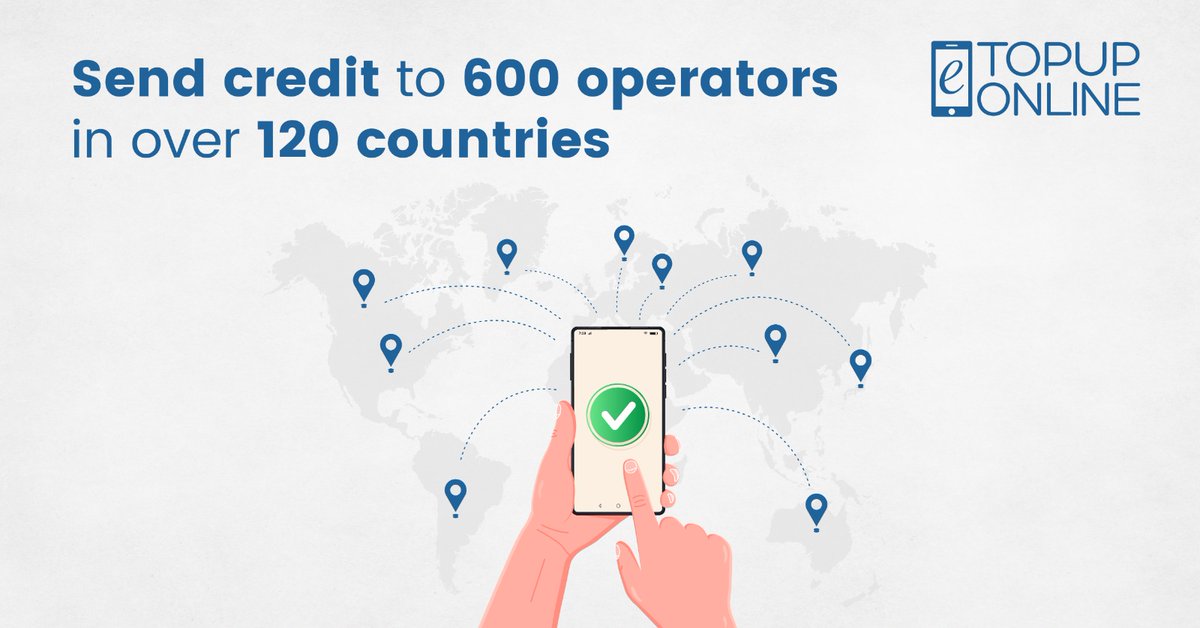 Stay connected wherever you go! 🌍📱 With ETopUpOnline, enjoy seamless prepaid mobile recharge across 600+ operators in 120+ countries. Never miss a moment – Top up today! #ETopUpOnline #PrepaidTopup

ETopUpOline.com