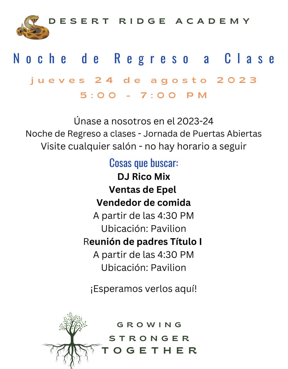 Mark your calendars! Back to School Night is Thursday, August 24, 2023 @DRA <a href="/dsusd_innovate/">Dr. K. May-Vollmar</a> <a href="/dsusd_edservice/">Marcus Wood, Ed.D.</a>