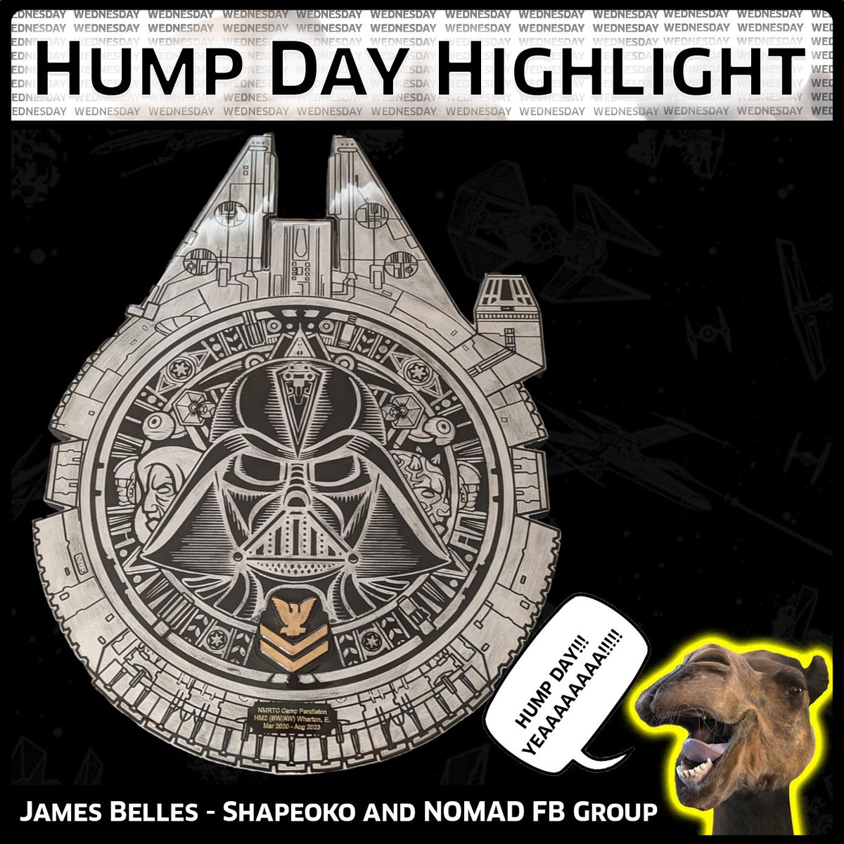 HDH #12 - What could be more Shapeoko than this build?? Ok, ok, if you made this also a flag…..#goals. James Belles is on brand with this build. With credit to Brad Haugen for a file. Fine work James. May the Force be with You on your builds this week.