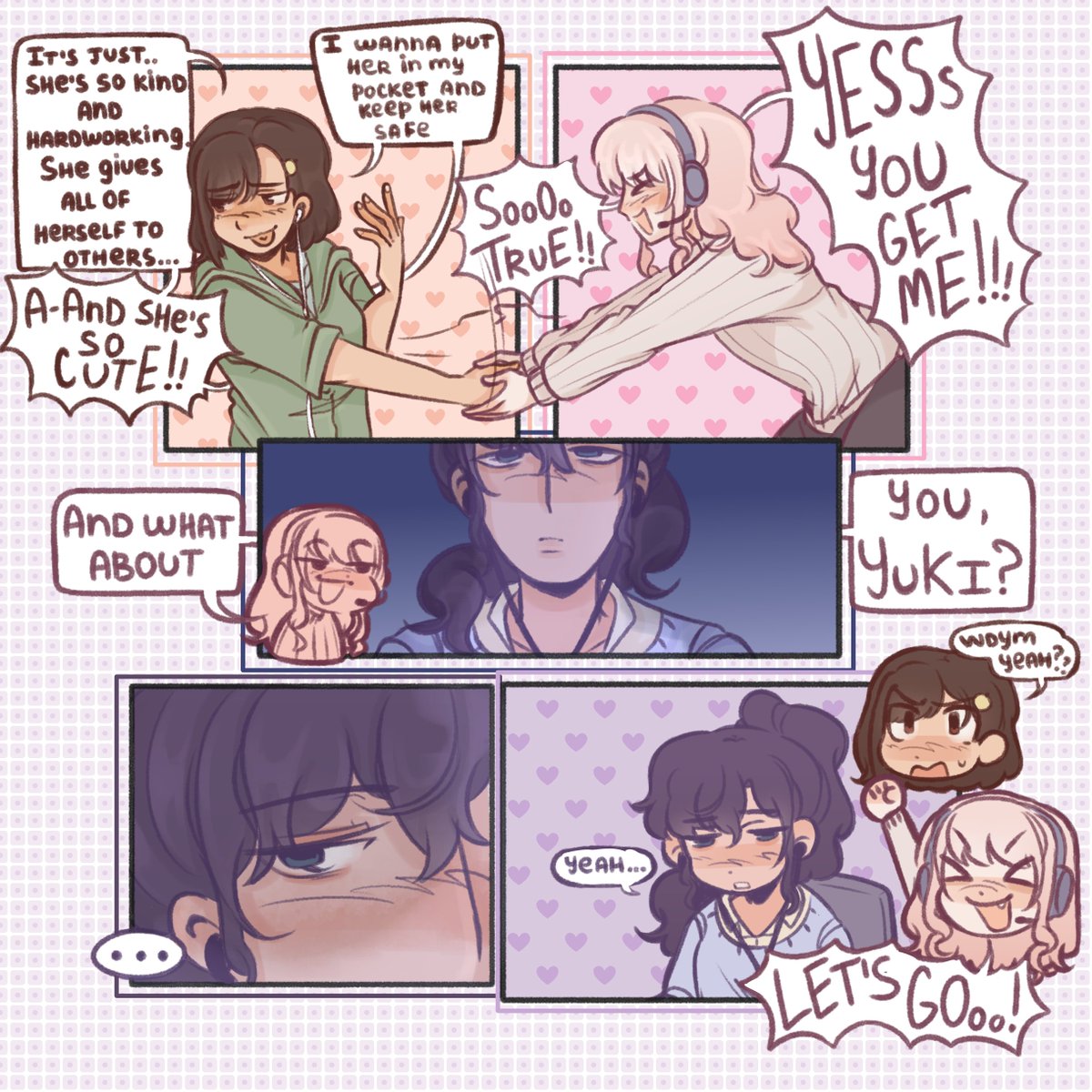 my favourite hc is everyone having a crush on Kanade  #prsk_FA #prsk_GL