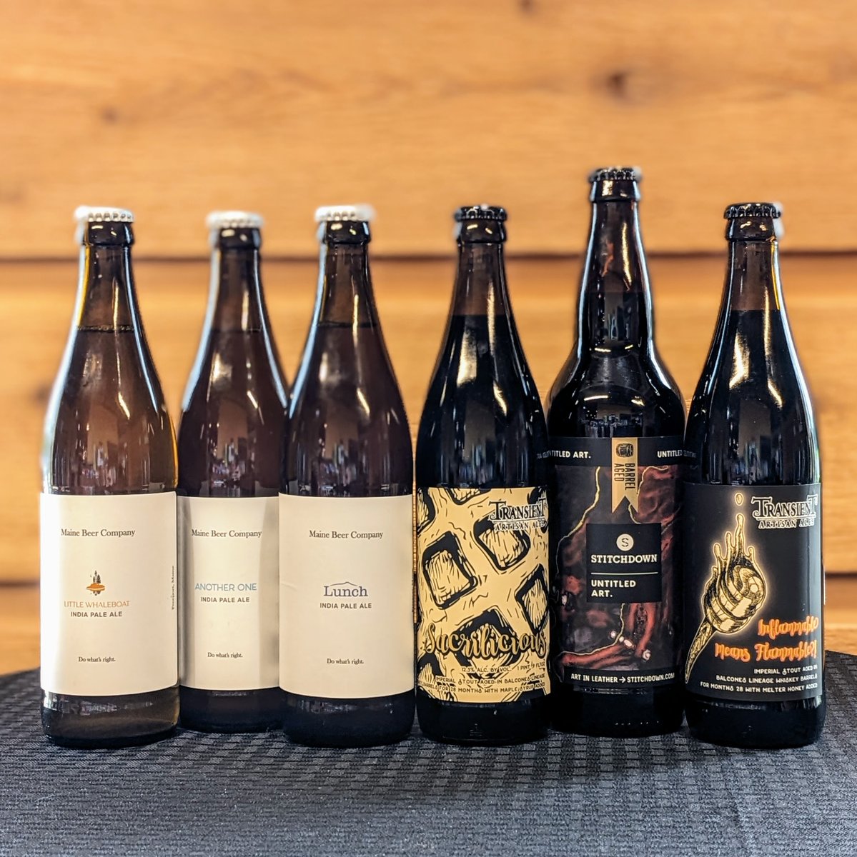 brennans_beer's tweet photo. A few hard-to-find gems just wandered in today. You may want to wander in yourself as they may not last until the weekend let alone until next week after the big beer fest.

#WhalesAndUnicorns #FunBeer #RareBeer #TransientAles #UntitledArt #MaineBeerCo https://t.co/4VBaJWaFu7