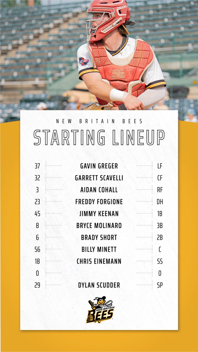 NewBritainBees's tweet photo. #FillTheHive❕Bees take on the Sea Unicorns in a battle for a spot in the championships. First pitch is at 6:35 p.m, it’s go time https://t.co/OrMSKE89Zl
