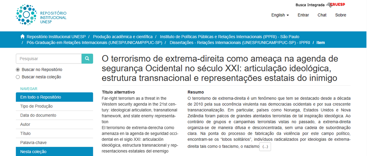 Nosso pesquisador <a href="/AlvaroAAmyuni/">Álvaro A. Amyuni</a> defendeu sua dissertação de mestrado no mês de julho, e o texto completo já se encontra disponível para leitura no repositório da UNESP: repositorio.unesp.br/handle/11449/2… 👇