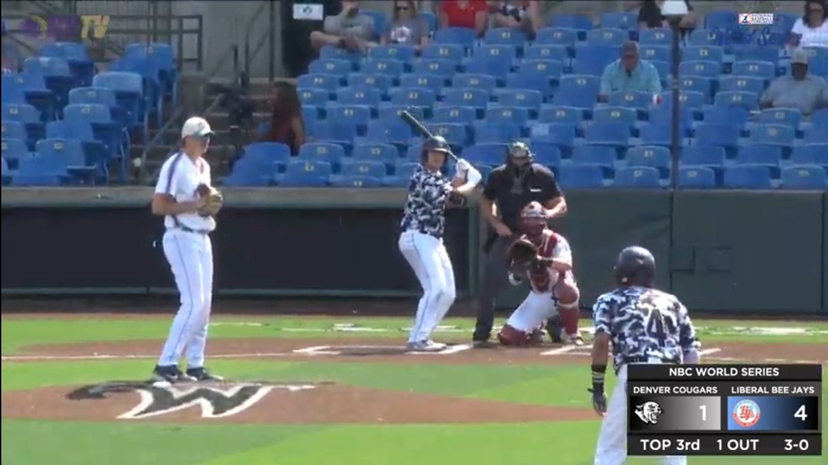 <a href="/NBCBaseball/">NBC World Series</a> 

⚾️ <a href="/denvercougs/">Denver Cougars</a>
vs <a href="/LiberalBeeJays/">Liberal Bee Jays</a> ⚾️