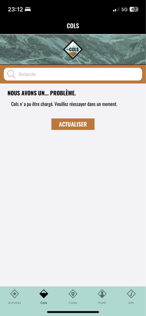 Hey <a href="/mycolsapp/">MyCols app</a>, your application is broken for a while!
Have plan to fix it?