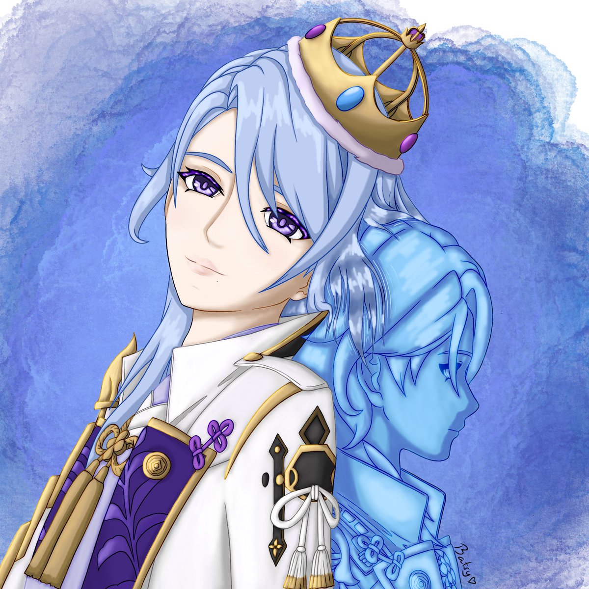 Drawing challenge! Draw every character you crown a talent for, and for every time you crown them! (optional) here’s my first, Ayato skill #Ayato #genshinimpactfanart