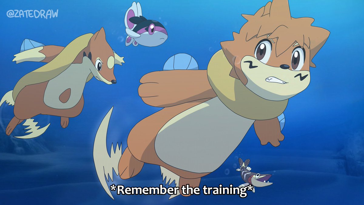 Ash as Buizel 🦦 Part 4/5

"The swimming race has started. The price for the winner will be 2 tickets for a yacht trip."

#anipoke #fanart