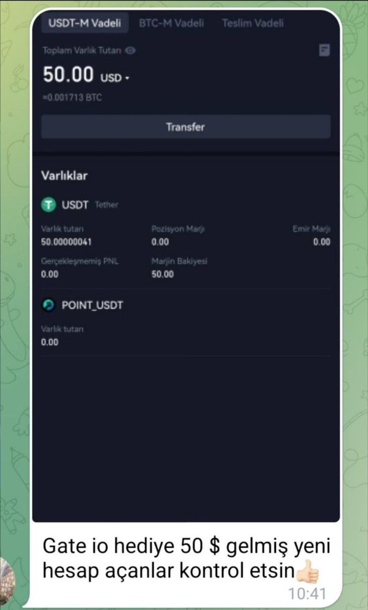 Gate.io’dan Herkese 50$ Dolar 🤑

Ödül almak için yapmanız gerekenler :
👉🏻Referans linkimle üye ol, KYC 1 tamamla
👉🏻 50$’lık al sat yap 
👉2 Hafta için hesabına 50$ vadeli bonus geliyor. 

Kayıt linki👇
gate.io/signup/VFgRXQo…