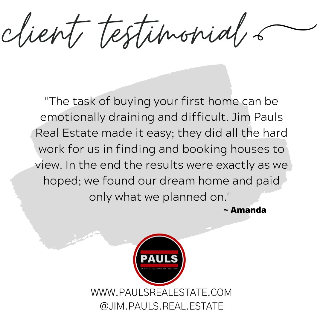 Thinking about buying or selling?  Here's what some of our past clients have to say ❤

#Testimonial #Recommend #Referred #PaulsRealEstate