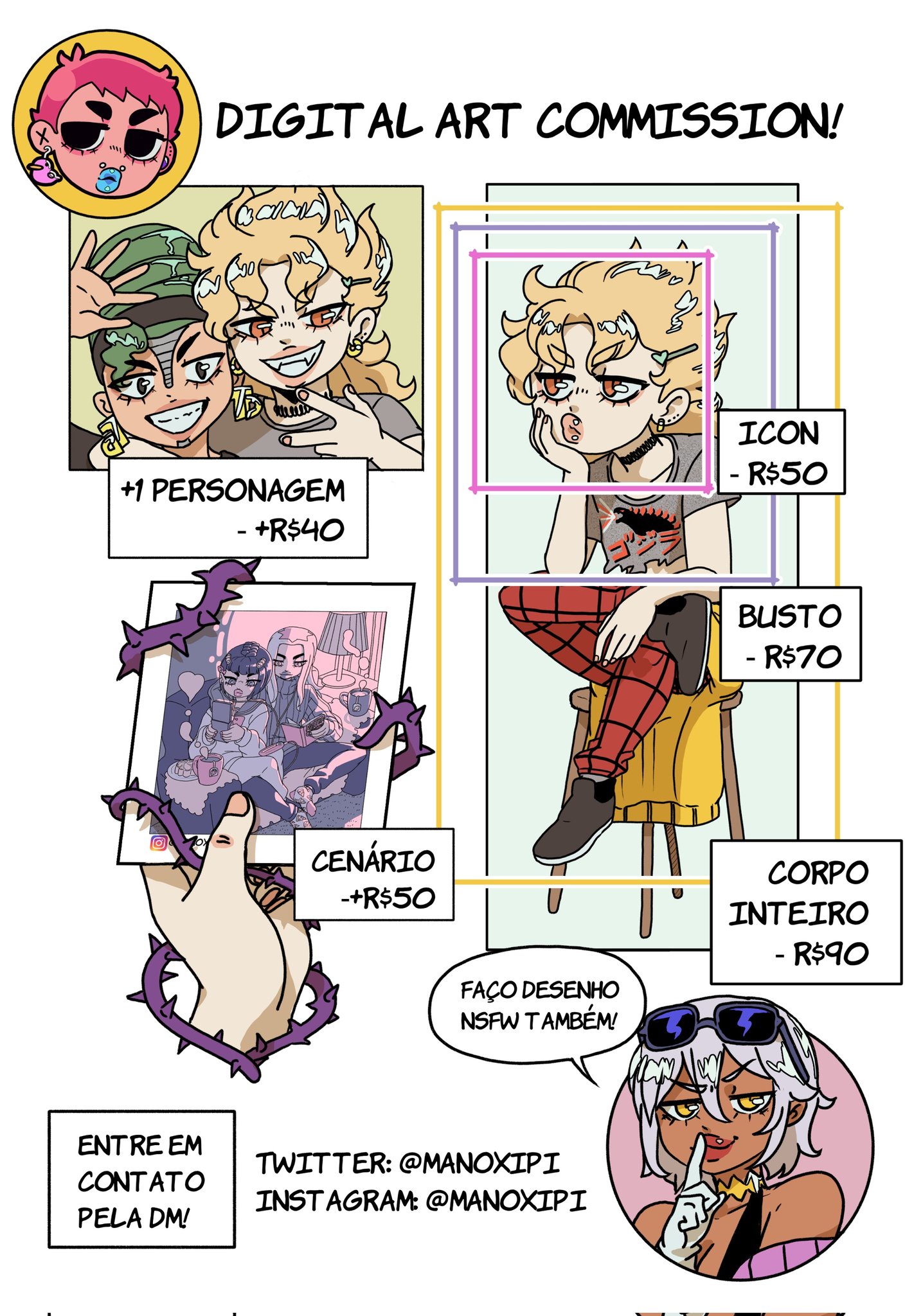 Desenho Digital de Pessoas ou Personagens - Corpo Inteiro