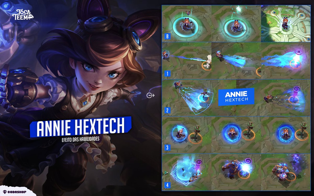 TocaWildRift's tweet photo. Annie Hextech serå lançada hoje junto com seu Rework, se liga nos efeitos das habilidades da nova skin, vão comprar?
Ah, e se for recarregar seus Wild Cores, recarregue pela #codashopbr, lĂĄ vocĂȘ encontra diversas formas de pagamentos, alĂ©m de total segurança nas suas compras. https://t.co/PlyLOc9XxM