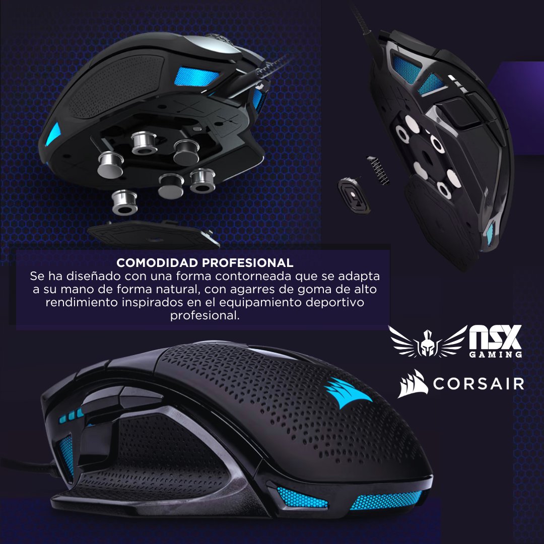 nsxcomputers's tweet photo. ¿Ya tenés completo tu #Setup?🤯
Nuevo Mouse Gamer personalizable Corsair #Nightsword.
🧐Ofrece una versatilidad para ganar las partidas con un diseño ambidiestro. Un sensor óptico ultra preciso de 12400ppp y más.

Encontrá lo que buscas en un solo lugar👇
https://t.co/fOjHmdAt6c https://t.co/F8l75IpcsO