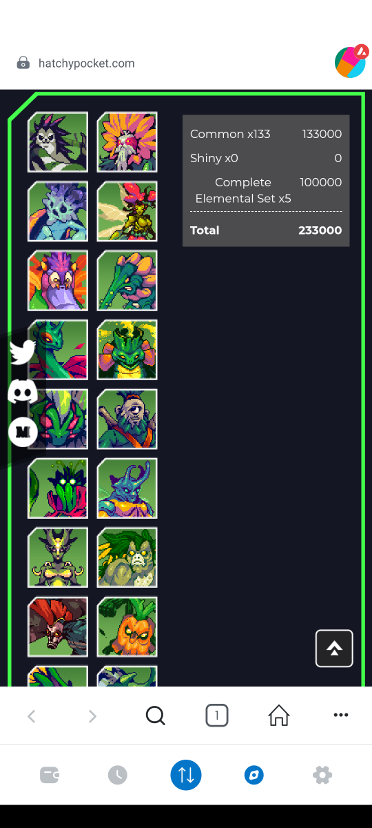 Hatchy_Broxx's tweet photo. Just a look at my #Hatchy collection. It's coming along nice with these staking bonuses 😎 #crypto #cryptogaming #AVAX #staking https://t.co/qjGOPmmabr