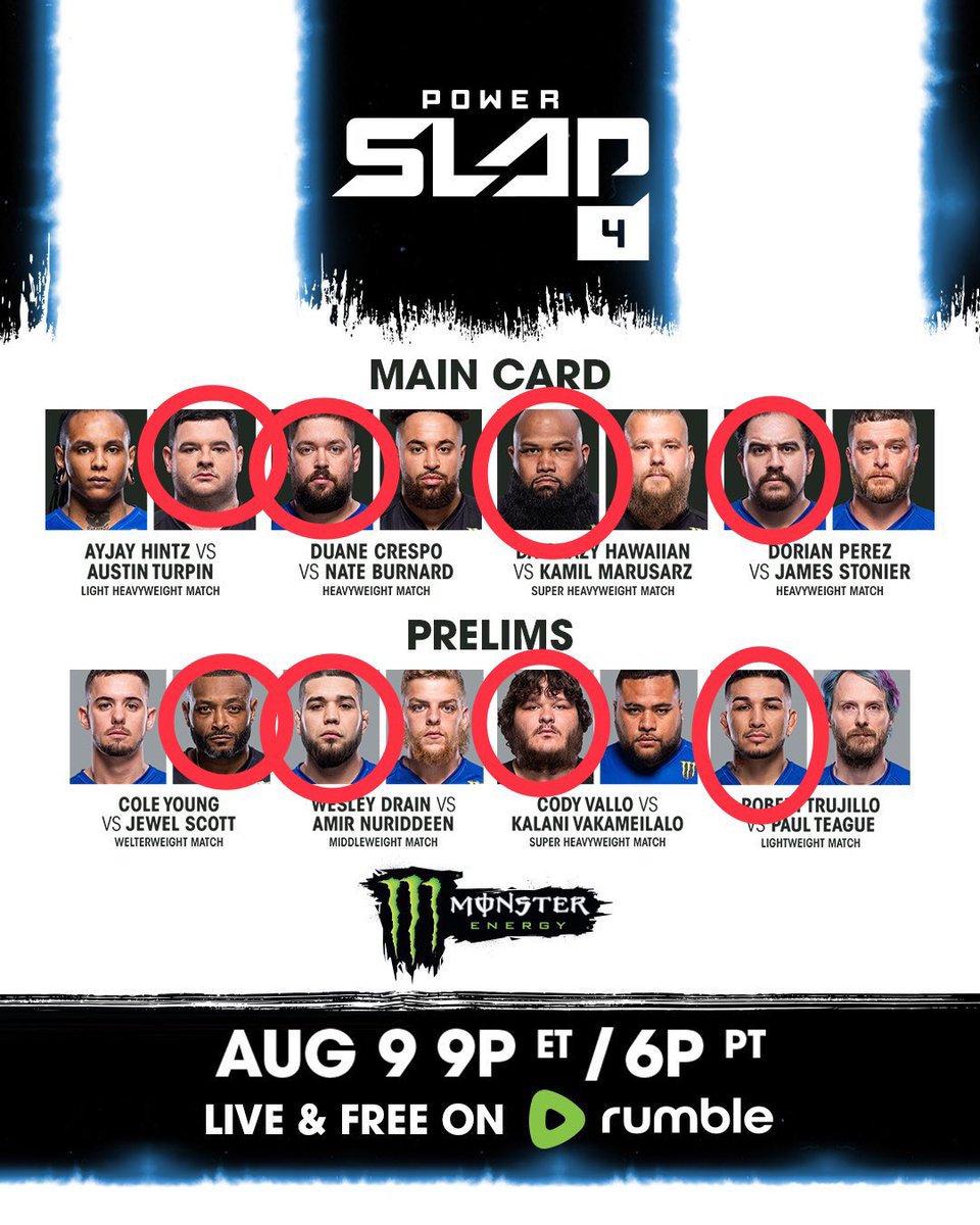 TheOctagonBuzz's tweet image. #Powerslap4 is tonight 🔥🔥🔥 here’s our picks 🙏👀