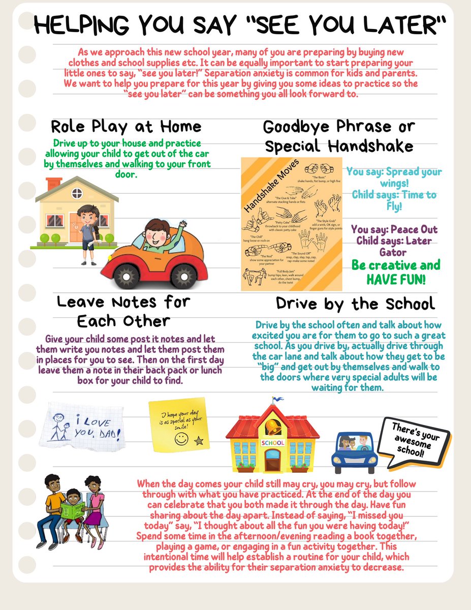 As you begin to get ready for the return to school, start preparing your little ones to say “See You Later”