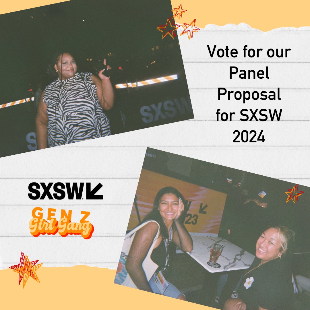 genzgirlgang's tweet photo. We proposed the topic “Gen Z Girls: Disrupting Through Digital Community” and  we need your help to vote it through! Tap to cast your vote 👉🏽 https://t.co/4SrTGcIqJu 💖🗳️ #sxsw https://t.co/ijYi3dGreK