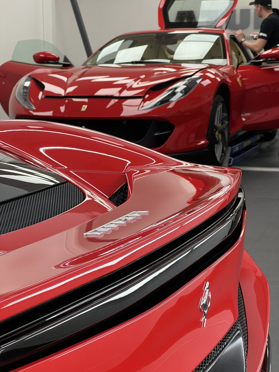 Plenty of Rosso Corsa paint to protect this week ❤️ #ppf <a href="/XPEL/">XPEL</a>