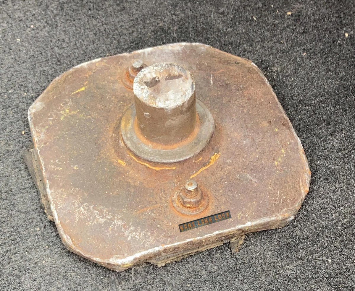 Hey car people I need some help! I think this damn thing just fell off my car but I don't know what it is. It has some writing on it down by that nut but with my cataracts I can't tell what it says