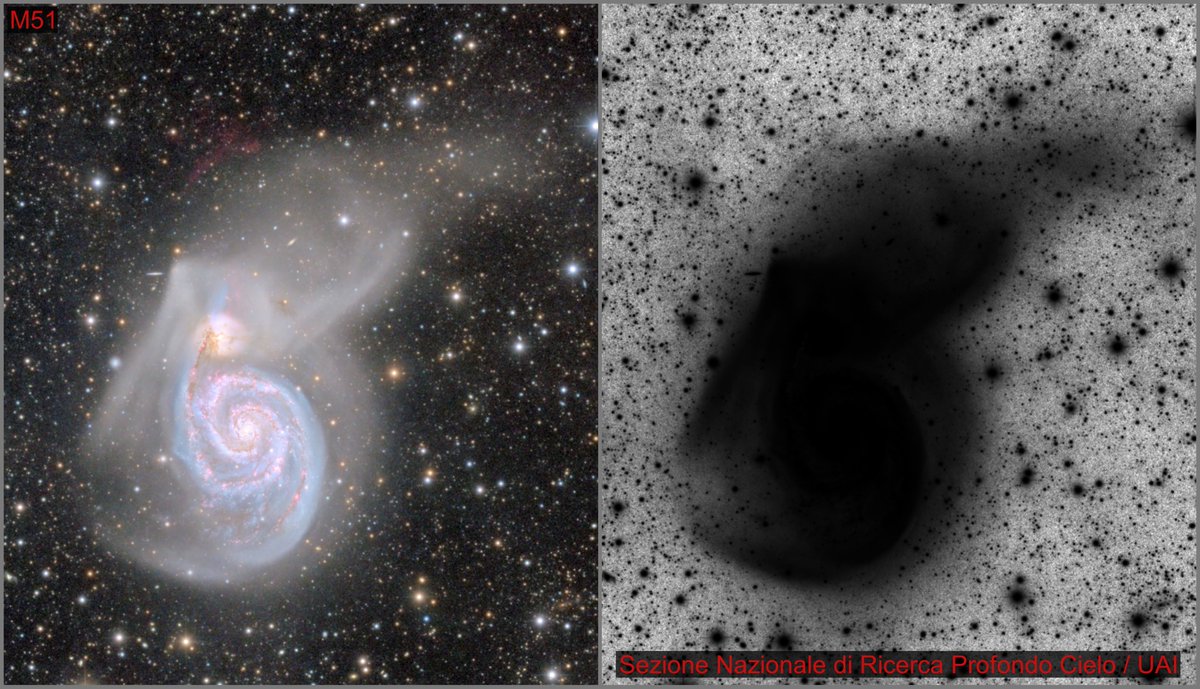 What are we talking about?
M51 ultra-deep image with more than 300 hours of integration with data taken from the deep sky section of the Italian Amateur Astronomers' Union (UAI).