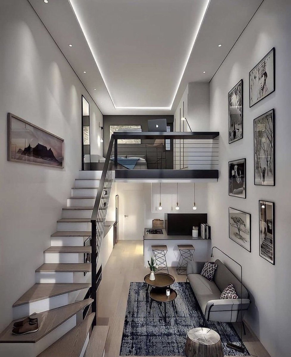 INTERIORPORN1's tweet photo. this loft apartment is a MOOD https://t.co/3sLrPab1d8