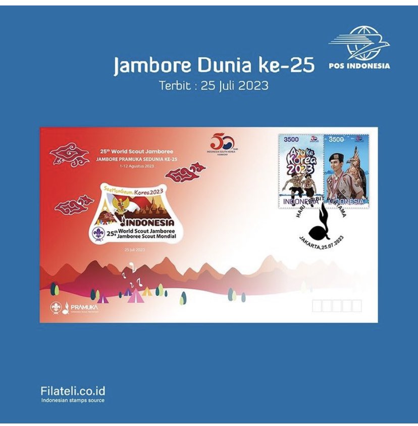 #very #rare #indonesia #WorldScoutJamboree #firstdaycover issued of only 1,000 pieces #setiappramukaadalahpewarta