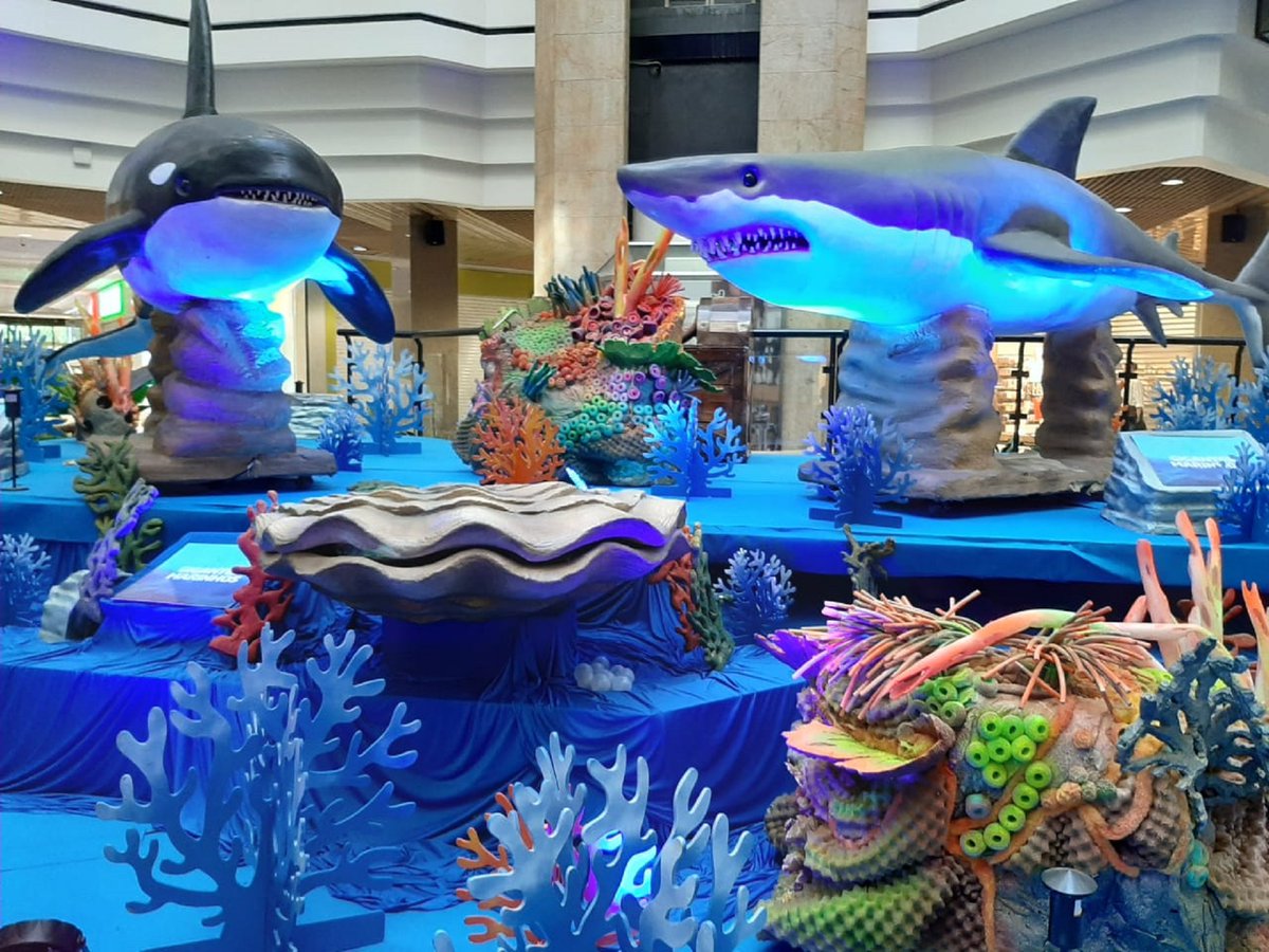 Barrazine's tweet photo. Via Parque Shopping recebe O Fantástico Mundo Marinho! Evento gratuito traz uma coleção de réplicas de criaturas aquáticas e áreas interativas! #ViaParque #BarraDaTijuca https://t.co/rluNPMnEWc https://t.co/bSDYtqwtTg