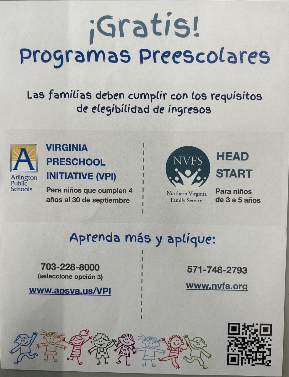 Fleet still has openings in our Virginia Preschool Initiative (VPI). Call Fleet’s front office for more information! ⁦<a href="/APS_FleetES/">Fleet ES</a>⁩ ⁦<a href="/Gildea_Jenn/">Jennifer Gildea</a>⁩