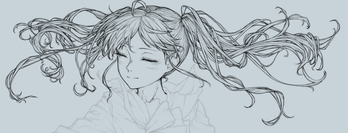 代わり映えが無くて恐縮だが髪の毛の描き込みを見てほしい恐縮だが称賛の言葉も欲しい 