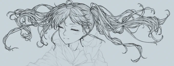 代わり映えが無くて恐縮だが髪の毛の描き込みを見てほしい恐縮だが称賛の言葉も欲しい 