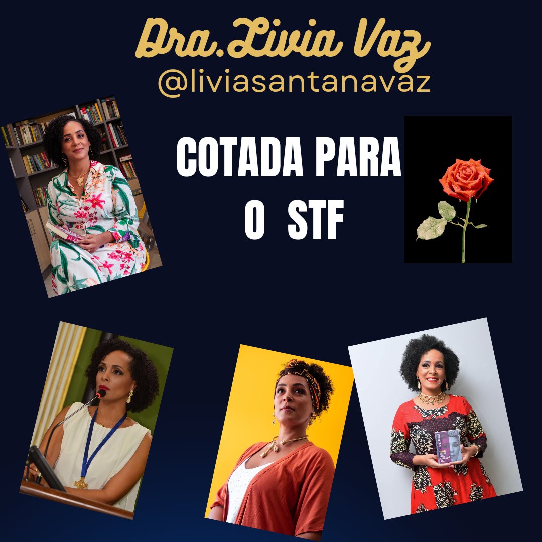 Precisamos de Jurista Negra no STF #LiviaVazNoSTF
<a href="/LulaOficial/">Lula</a> 
<a href="/JuristasNegras/">Juristas Negras</a>
<a href="/Eberrondo/">Emilio Alberto Iglesias Berrondo</a>
<a href="/KARMIN__PT13/">KARMIN</a>
<a href="/V13lula/">Karen Lúcia♀️🚩🌵</a>
<a href="/teixeiracds/">Prof. Carlos</a>
<a href="/drhelio12/">Dr Hélio Santos</a>
<a href="/parasamuel/">Samuel Felix🚩</a>
@KathyaPin
<a href="/NeudeOliveira4/">Neu de Oliveira</a>
@Matheus_Lima_PT
@carlabento42