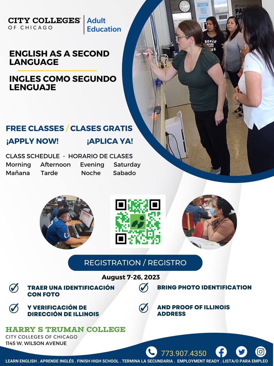 Harry S Truman College Adult Education tweet media